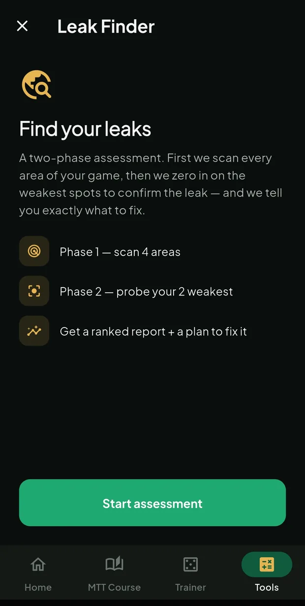 The Leak Finder assessment intro